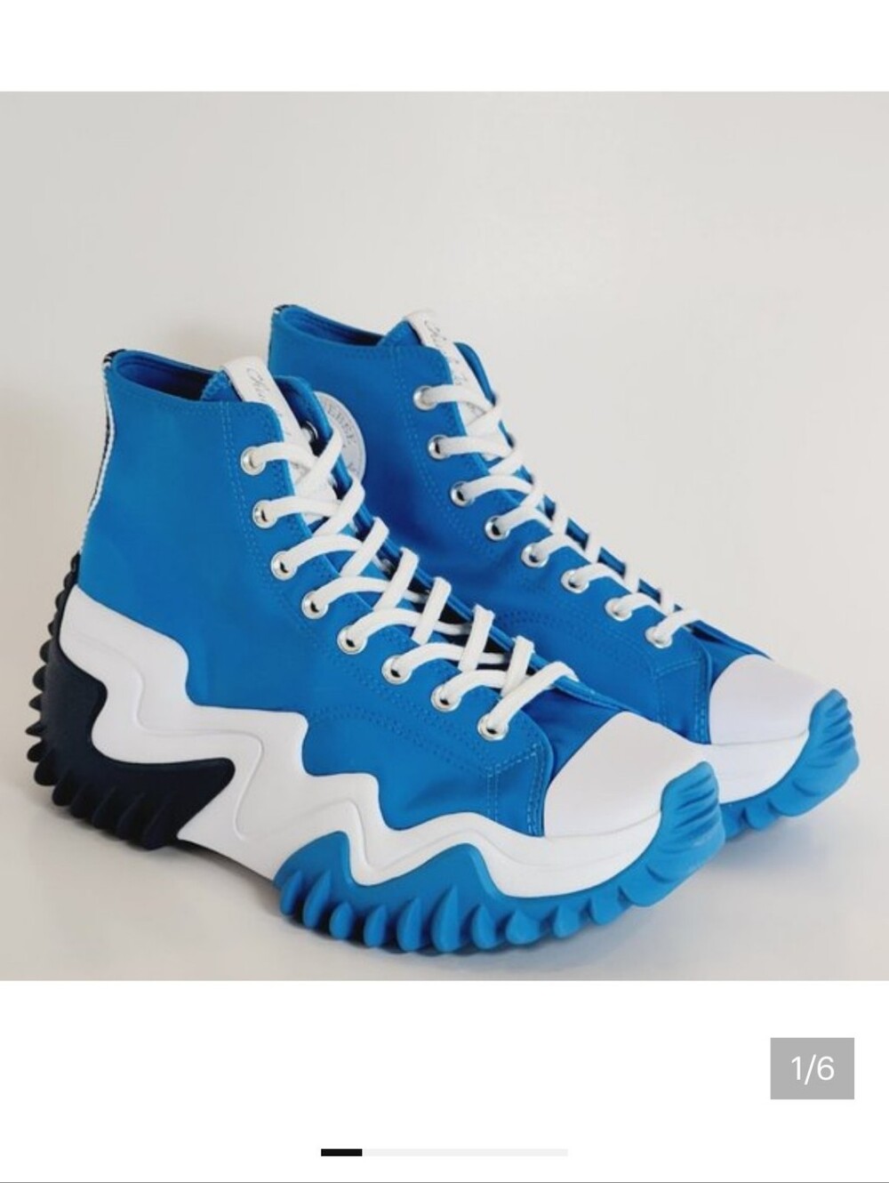 Converse Run Star Motion Hi Dial Up Blue Women's Platform Sneakers A03078C NWT